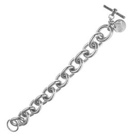 【送料無料】ブレスレット　アクセサリ—　スターリングシルバーアンカーリンクチェーンブレスレットトグルsterling silver amp; white bronze plated oval anchor link chain bracelet w toggle