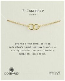 【送料無料】ブレスレット　アクセサリ—　ゴールドローダブルリンクリングチェーンブレスレットdogeared friendship gold dipped double linked rings chain bracelet