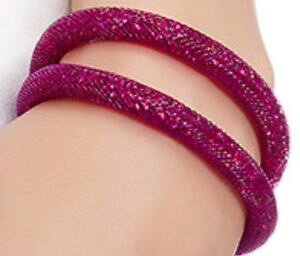 yzuXbg@ANZT?@XtXL[NX^X^[_XgsN_uuXbgXtXL[WG[swarovski crystal stardust fuchsia double bracelet swarovski jewelry nib