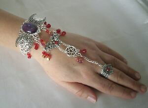 yzuXbg@ANZT?@Ip[X[uuXbgfire opal pentacle hand chain slave bracelet wiccan pagan wicca witch witchcraft