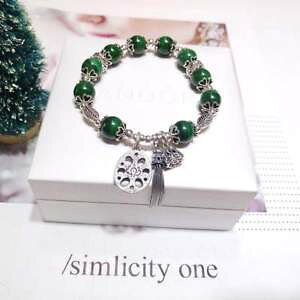 �y���������z�u���X���b�g�@�A�N�Z�T��?�@�}���J�C�g�X�g�[��s925�V���o�[���E���h�{�[���u���X���b�gfashion natural malachite stone s925 silver round ball bracelet healing gifts