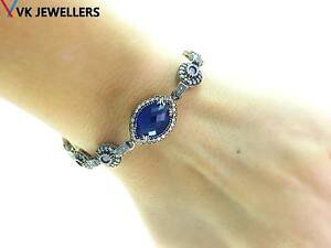 yzuXbg@ANZT?@gRGX^nhChWG[X^[OVo[Tt@CAuXbgturkish el sultan handmade jewelry 925 sterling silver sapphire bracelet b2