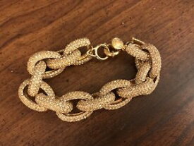 【送料無料】ブレスレット　アクセサリ—　ゴールドクラシックチェーンリンクブレスレットjcrew gold classic pave chain link bracelet nwot
