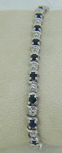 yzuXbg@ANZT?@OX^[OVo[Tt@CAuXbg123 grams sterling silver amp; synthetic sapphire 7 14 bracelet a47