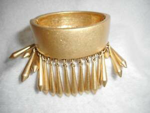 yzuXbg@ANZT?@\tBAS[hg[NpuXbgS[hr[Yrare lia sophia brushed gold tone 34 clamper bracelet w 1 dangle gold beads
