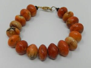 �y���������z�u���X���b�g�@�A�N�Z�T��?�@�R�[�����r�[�Y listingbracelet beaded coral