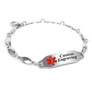 �y���������z�u���X���b�g�@�A�N�Z�T��?�@myiddr�u���X���b�g316�|���h4mmmyiddr custom engraved medical bracelet 316l steel drop 4mm