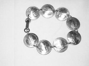 �y���������z�u���X���b�g�@�A�N�Z�T��?�@�_�C��bracelet�Pnicelymercury dime bracelet~nicely domed