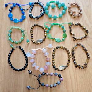 yzuXbg@ANZT?@r[YuXbgsemi precious beadsstones handmade bracelets x 13