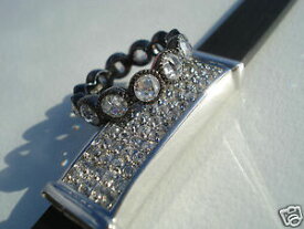 【送料無料】ブレスレット　アクセサリ—　シルバーシリコンリングビンテージブレスレットbeautiful vintage bracelet in silversilicone or other and oxidesring