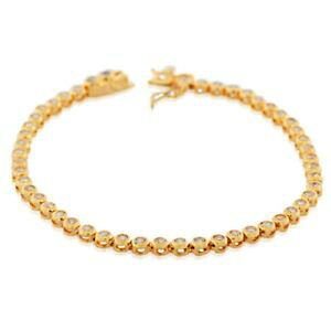 yzuXbg@ANZT?@S[hX^[OVo[ejXuXbg18k gold sterling silver bezelset white crystals cz womens tennis bracelet