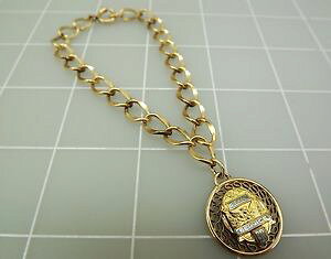 yzuXbg@ANZT?@CG[S[hNuXbgGiiCAKT[rXyellow gold filled link charm bracelet w enamel niagara service 30 year charm