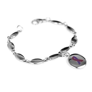 �y���������z�u���X���b�g�@�A�N�Z�T��?�@�J�X�^���u���X���b�g�X�`�[��myiddr custom engraved purple awareness bracelet 316l steel