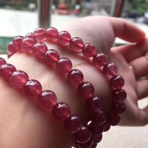 yzuXbg@ANZT?@C`SNH[cXgb`Ehr[YuXbg listing7mm genuine natural ice red strawberry quartz stretch round beads bracelet