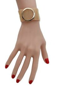 【送料無料】ブレスレット　アクセサリ—　ドレッシーブレスレットファッションジュエリーゴールドラウンドメッシュwomen dressy wrist bracelet fashion jewelry gold round mesh metal classy look