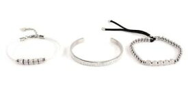 【送料無料】ブレスレット　アクセサリ—　ブレスレットシルバーセットguess bracelet set silver