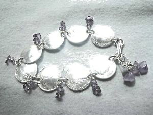yzuXbg@ANZT?@AWXgh[t[CO_CuXbgmercury dime bracelet with amethyst~nicely domedfree earrings