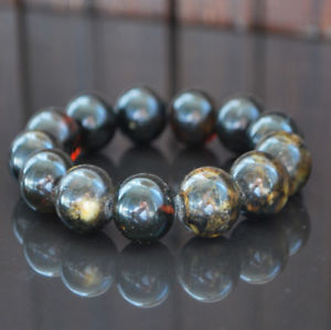 バルトビーズブレスレットダークbaltic アクセサリ― 【送料無料】ブレスレット amber genuine dark gr 42 bracelet beads ブレスレット