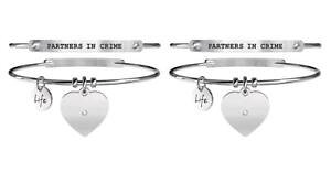 �y���������z�u���X���b�g�@�A�N�Z�T��?�@�X�`�[���u���X���b�g�p�[�g�i�[young adult set of two steel bracelets love partners in crime 731101