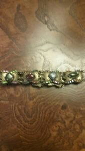�y���������z�u���X���b�g�@�A�N�Z�T��?�@�r���e�[�W�u���X���b�gvintage look sorrelli stone bracelet euc