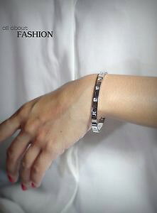 yzuXbg@ANZT?@AWFgNX^bbracciale argento acciaio inossidabile ouverable cifra romane cristallo
