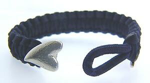 �y���������z�u���X���b�g�@�A�N�Z�T��?�@�u���X���b�g�V���o�[�n�[�g�N���X�v�A���v�|�[�`07101078 soldier to soldier navy bracelet 83 with silver heart clasp amp; pouch