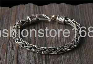 yzuXbg@ANZT?@X^[OVo[t@bVnhjbguXbgpure s925 sterling silver fashion hand knitted hemp flowers mans bracelet