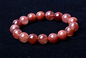 �y���������z�u���X���b�g�@�A�N�Z�T��?�@���b�h�S�[���h���`���u���X���b�gnatural red gold rutilated quartz crystal woman cure powerful bracelet 125mm