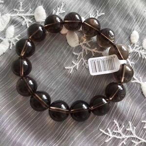 yzuXbg@ANZT?@i`uENI[cX[L[NI[cr[YuXbgnatural brown quartz smoky quartz crystal round carved beads bracelet 14mm aaaa