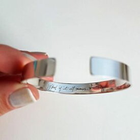 【送料無料】ブレスレット　アクセサリ—　パーソナライズブレスレットpersonalized signature engraved bracelet mother birthday jewelry gift ideas