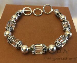 yzuXbg@ANZT?@X^[OVo[XtXL[{bNXuXbg~gsilpada b1147 sterling silver swarovski crystal bracelet *mint in silpada box