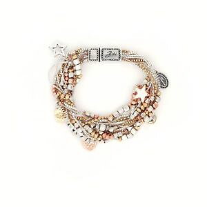 yzuXbg@ANZT?@rruXbg bibi bijoux ethnic mixed metal multirow statement bracelet