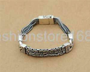 yzuXbg@ANZT?@X^[OVo[t@bVguXbgpure s925 sterling silver fashion retro hemp rope mans bracelet