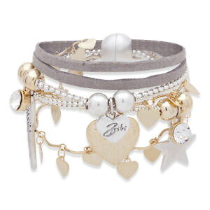 yzuXbg@ANZT?@rrO[XG[huXbg bibi bijoux grey suede charm bracelet