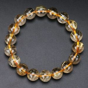 yzuXbg@ANZT?@S[h`^`NX^r[YuXbg118mm natural gold titanium rutilated quartz crystal beads bracelet gra002