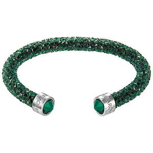 �y���������z�u���X���b�g�@�A�N�Z�T��?�@�X�����t�X�L�[�J�tswarovski 5255908 crystaldust cuff, green, small 100 authentic