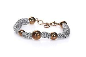 yzuXbg@ANZT?@X^[OVo[[YS[hbLbVuXbgadami amp; martucci sterling silver rose gold plated mesh bracelet 137838