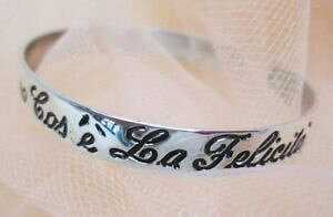 �y���������z�u���X���b�g�@�A�N�Z�T��?�@�f�v���^�C���e���Apulsera rgida de plata 925 hombre o mujer con sentencia dedicacin interior o