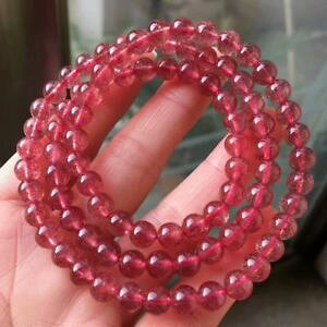 yzuXbg@ANZT?@uXbgbhACXXgx[NH[cnatural crystal bracelet red ice strawberry quartz aaaa 7167mm 3rows