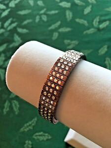 �y���������z�u���X���b�g�@�A�N�Z�T��?�@�X�����t�X�L�[�u���X���b�g�X�g���b�` swarovski stretch bracelet three rows crystal stones