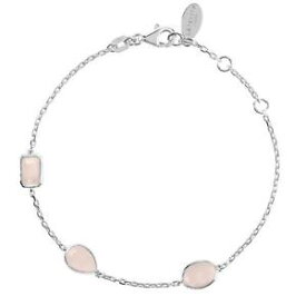 【送料無料】ブレスレット　アクセサリ—　ピンクローズクォーツマルチブレスレットシルバーlatelita pink rose quartz multi gemstone bracelet 925 silver bridesmaid gift