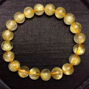 yzuXbg@ANZT?@`NX^r[YXgb`uXbg9mm natural gold rutilated quartz stretch crystal beads bracelet
