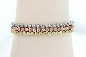 �y���������z�u���X���b�g�@�A�N�Z�T��?�@3 in 1tennis braceletplated with gold adjustabletrendy3 in 1 tennis bracelet silver plated with gold adjustable trendy