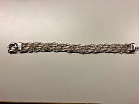 【送料無料】ブレスレット　アクセサリ—　スターリングシルバーツイストロープビーズチェーンブレスレット925 sterling silver braided twist rope bead link chain bracelet 8