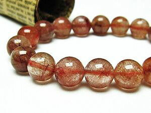 yzuXbg@ANZT?@`EhuXbg11mm rare 3a natural red golden rutilated quartz round bracelet gift bl4884