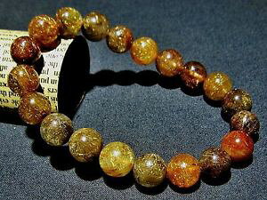 yzuXbg@ANZT?@S[f`Ehr[YuXbg105mm 4a natural golden rutilated quartz round beads bracelet gift bl3282