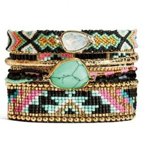 �y���������z�u���X���b�g�@�A�N�Z�T��?�@�u���X���b�g�u���W���_���A�T�C�Ybracelet brazilian multi rows * hipanema * dahliasize l 19 cm