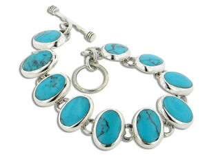 yzuXbg@ANZT?@X^[OgR7gOuXbgsterling silver oval blue turquoise 7 toggle bracelet