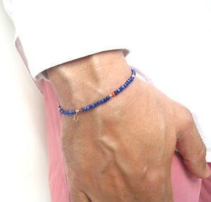 �y���������z�u���X���b�g�@�A�N�Z�T��?�@14kdavid�}���`lapis beads coral 14k gold bead star david bracelet multi color gem men women