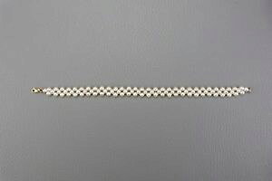�y���������z�u���X���b�g�@�A�N�Z�T��?�@195cmvery nice bracelet gold and real pearls, length 19,5 cm, in great condition